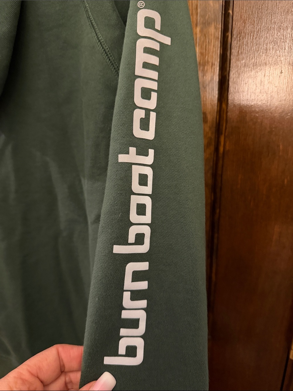 EUC Burn Boot Camp Green Sweatshirt Hoodie Jacket-Size Medium - Picture 5 of 7
